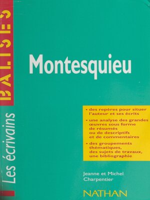 cover image of Montesquieu